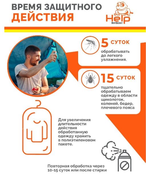 Аэрозоль против КЛЕЩЕЙ и КОМАРОВ, 75 мл - Help фото 5
