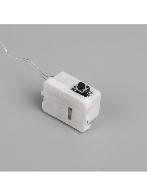 Гирлянда «Нить» 1 м роса, IP20, серебристая нить, 10 LED, 3 режима, батарейки AG13х3 (в комплекте), свечение мульти
