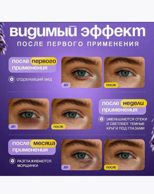 Гидрогелевые патчи для глаз от отеков и мешков 60 штук защитный