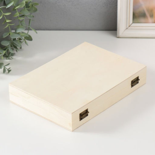 Шкатулка для росписи дерево «Прямоугольная», для творчества, декора, без замка, 22.5×16×4 см