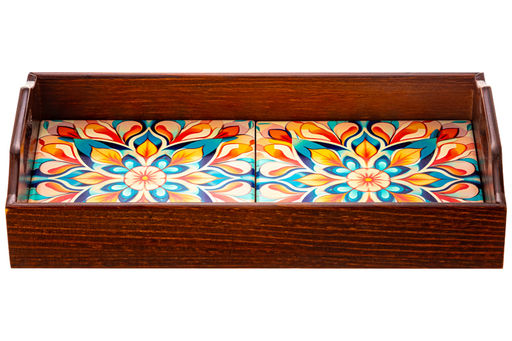 Поднос 31,5*16,5*6,5 см Яркий орнамент прямоугольный - Elan gallery фото 6