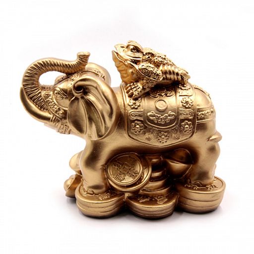 Фигурка Фен Шуй Жаба богатства на слоне на Процветание 13см-16см 950гр ХРУПКОЕ