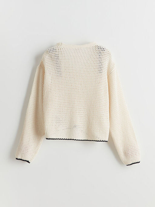 V Yaka Ajurlu K?z ?ocuk Triko H?rka