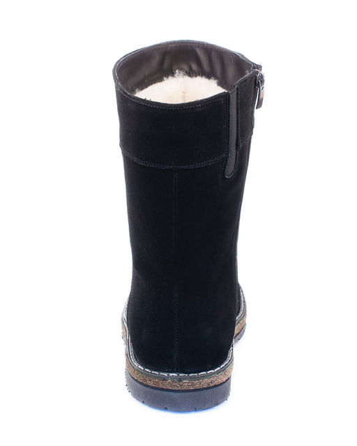 Полусапоги женские на войлочной подошве., Замша, овчина, войлок, лепесток