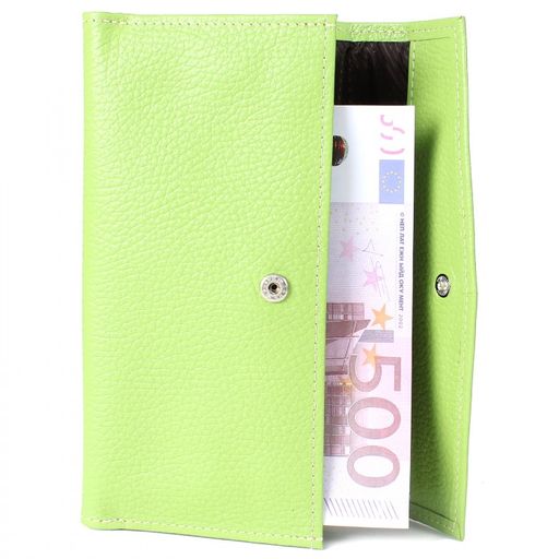 Портмоне женское Croco-ПР-954 натуральная кожа 3 отд, 17 карм, салат флотер (124) 208542  фото 3