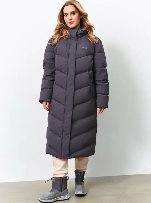 T3341-1 Пуховик удлиненный женский - Strobbs фото 6