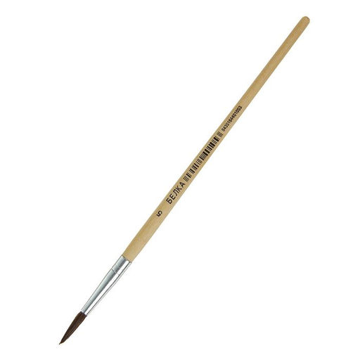 Цена за 10 шт. Кисть для рисования, белка, № 5, круглая, деревянная ручка, международный размер