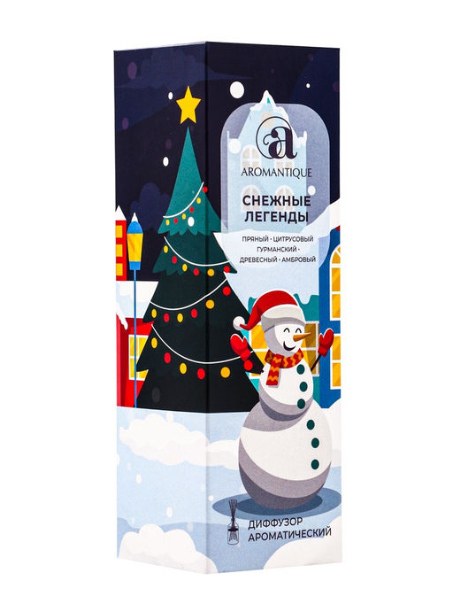 Новогодний ароматический диффузор Aromantique Снежные легенды, с палочками, для дома, 50 мл