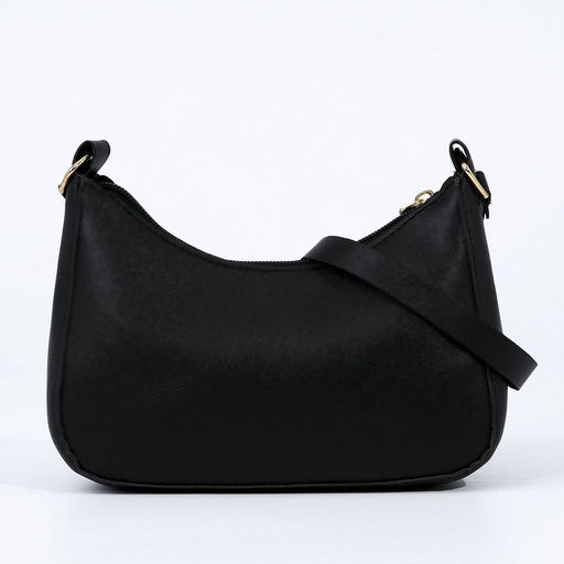 Сумка багет из искусственной кожи,19х15х6.5 см, чёрный цвет - Nazamok фото 2