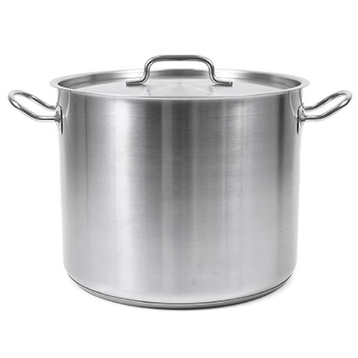 "Professional" Кастрюля из нержавеющей стали 11л, д26см, h21см, s0,6мм, металлическая крышка, тройное капсулированное дно s0,3см, Appetite (Китай)