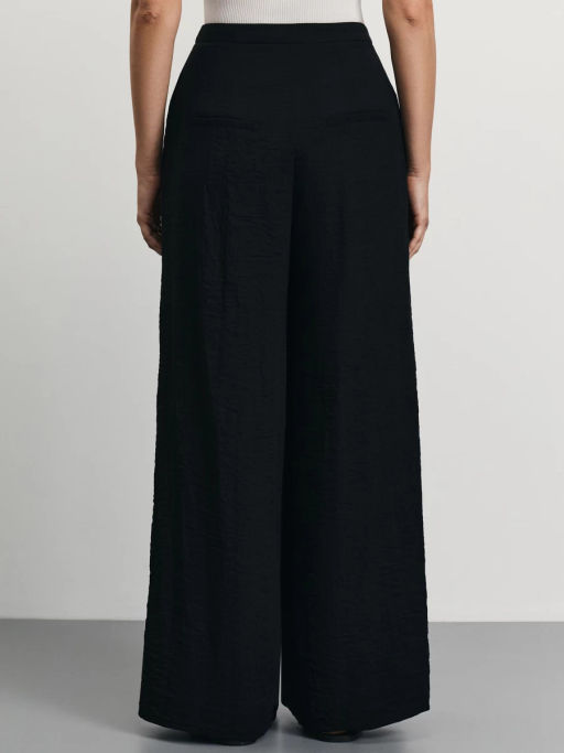 Брюки палаццо из жатой ткани / Zarina  фото 4