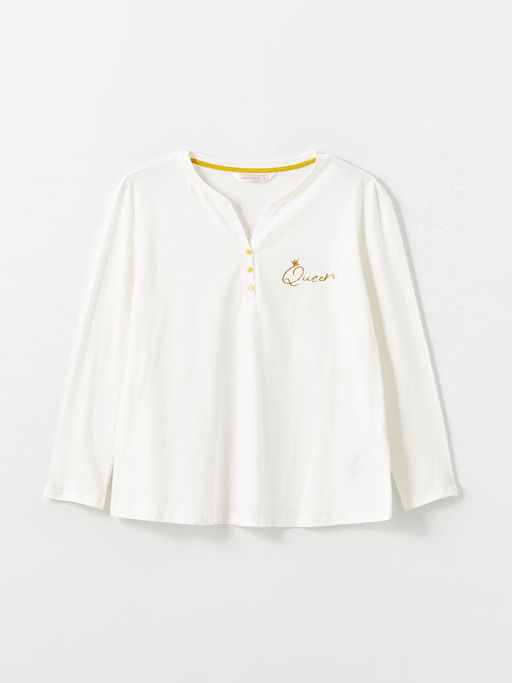 Ka??k Yaka Nak??l? Hamile Pijama ?st?