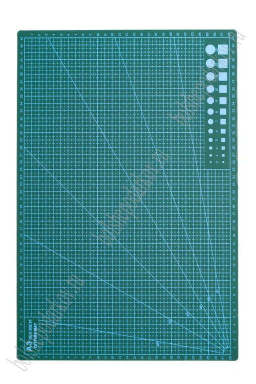 Коврик для рукоделия двухсторонний А3 (SF-6074) зеленый УЦЕНКА - Больше подарков фото 3