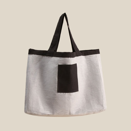 Сумка изо льна двухсторонняя SL HOME Linear bag, 67?35 см