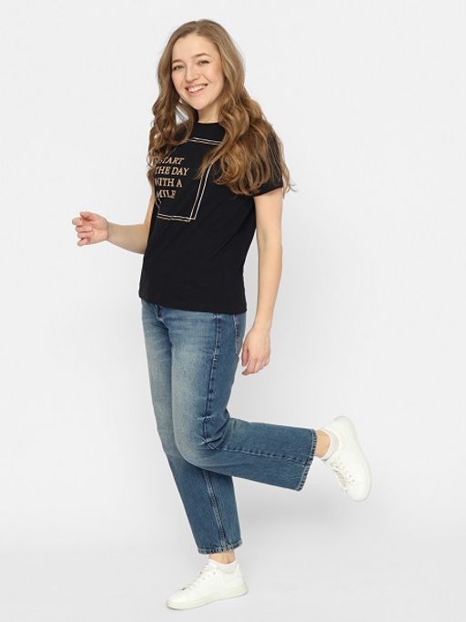 CRB wear/FSSW 60247-22 Футболка женская,черный/Ex.Cherubino  фото 3