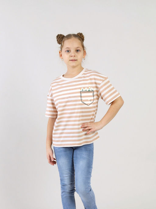 CRB wear / CSKG 64016-31-432 Футболка для девочки,бежевый/Ex.Cherubino