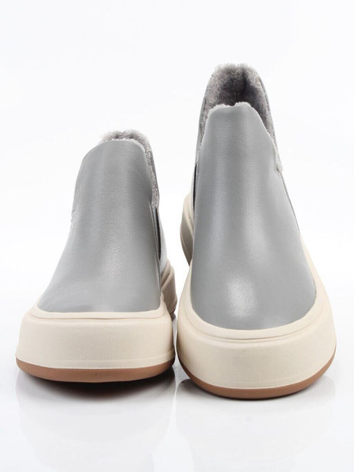 01-XKL24-069R GRAY/BLUE Ботинки демисезонные женские (натуральная кожа, байка)