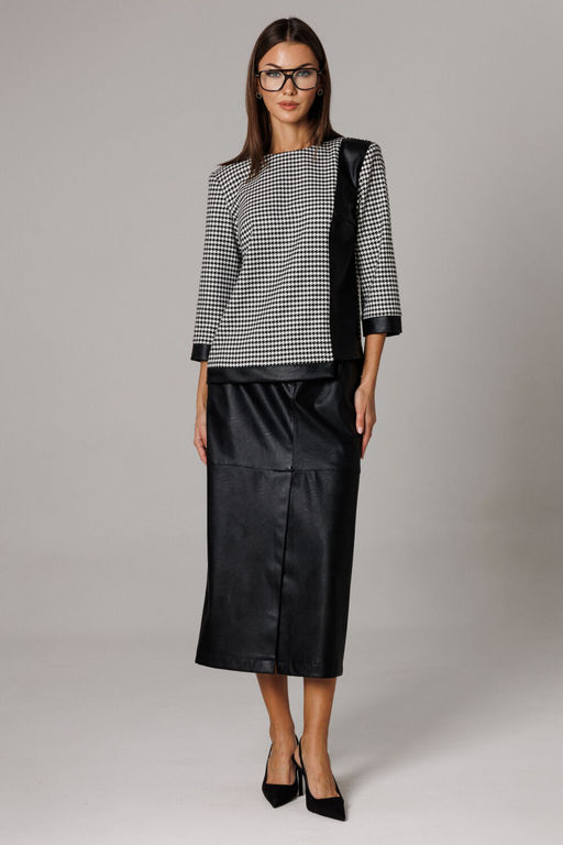 Костюм Lars Style 1174W-Р черный, молочно-черный принт