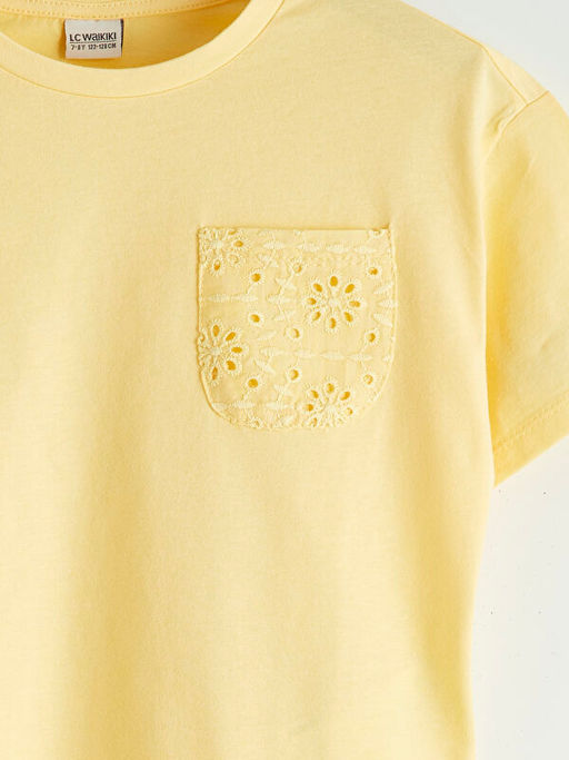 Bisiklet Yaka Fisto Detayl? K?z ?ocuk Ti??rt