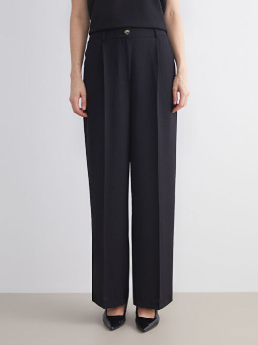 Beli Lastikli Geni? Pa?a Kad?n Pileli Pantolon