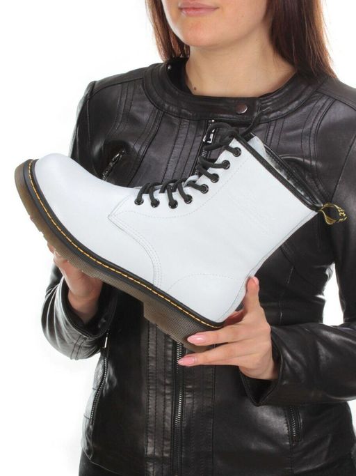 04-10072004 WHITE Ботинки зимние женские (натуральная кожа, натуральный мех) - Фабричный китай фото 3