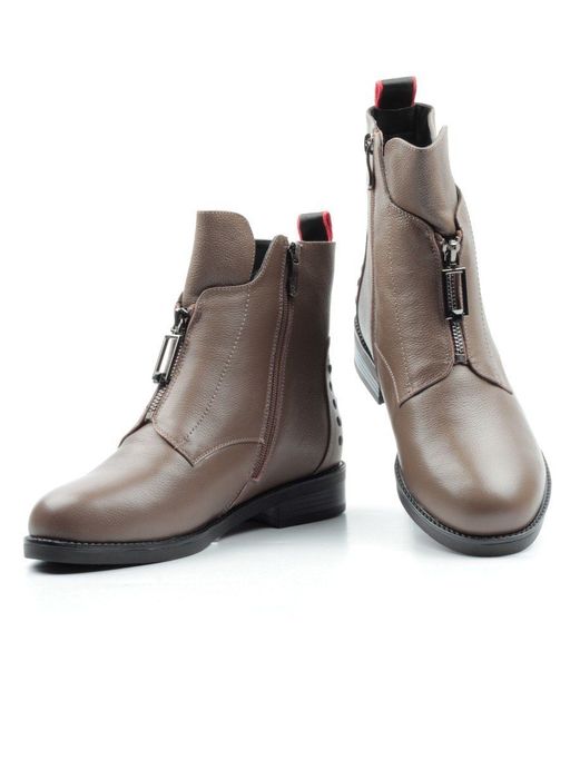 04-XH-FT547-9118-2M KHAKI Ботинки женские (натуральная кожа, натуральный мех) - Фабричный китай фото 14