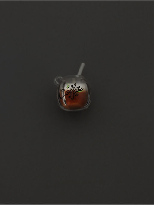 Цена за 5 шт. Подвеска для творчества акрил «Кофе с трубочкой», светится в темноте, 1.6×1.6×2.1 см, МИКС