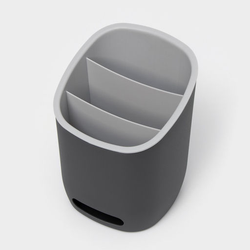 Подставка для столовых приборов IDEA «ИЗЛИ», 25×14.5×19 см, пластик, графитовая