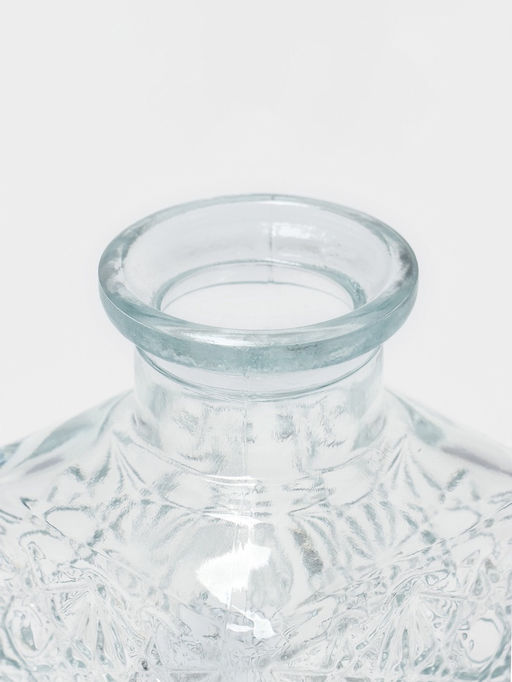 Банка для сыпучих Доляна «Парфе. Узор», 170 мл, 6.6×12.6 см, с пробковой крышкой, стекло, прозрачная