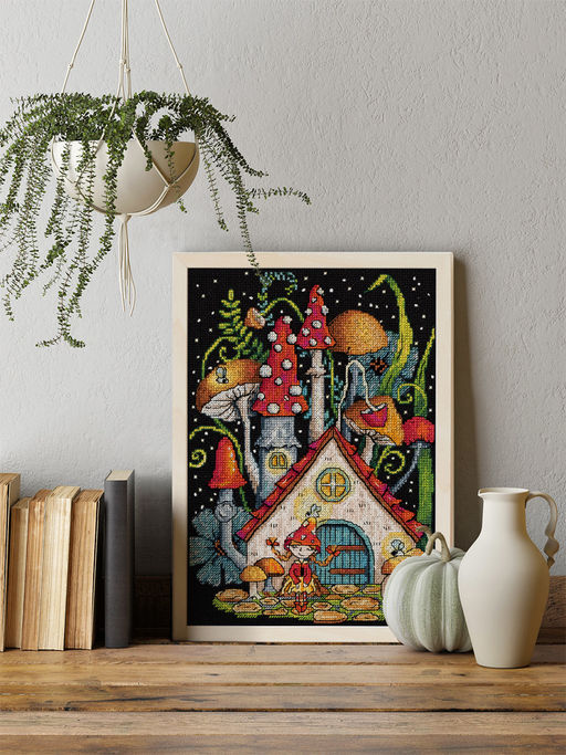 Набор для вышивания PANNA VS-7321 Грибной домик 19 х 24.5 см