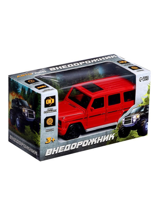 Машинка металлическая Внедорожник, световые и звуковые эффекты, открываются двери, капот, инерция, цвет МИКС - Автоград фото 13