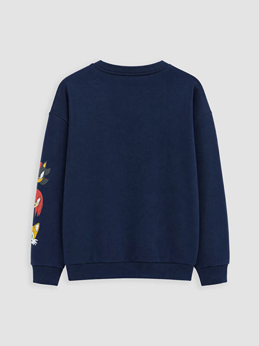 Sonic Bask?l? Erkek ?ocuk Sweatshirt