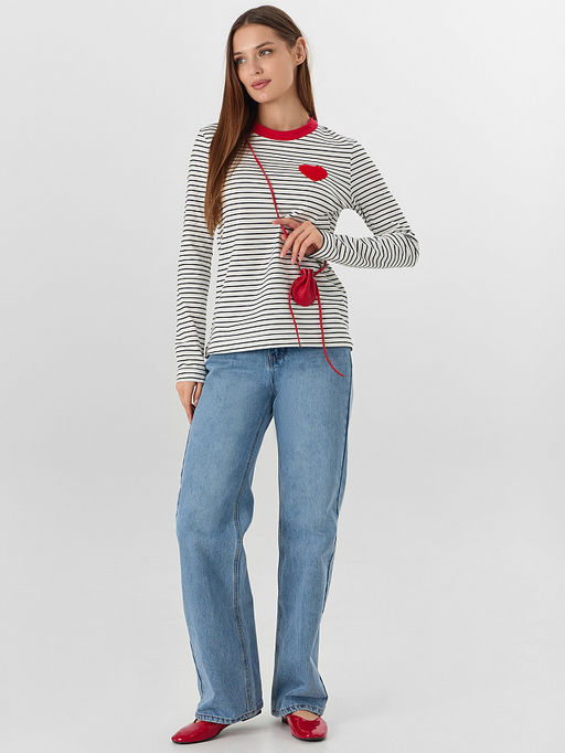 Джемпер женский в бело-черную полоску - Mark formelle фото 13