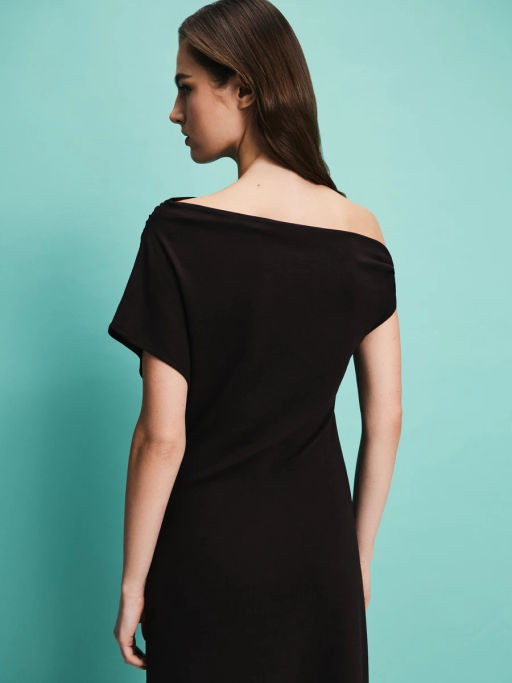 Асимметричное платье миди из вискозы / Zarina