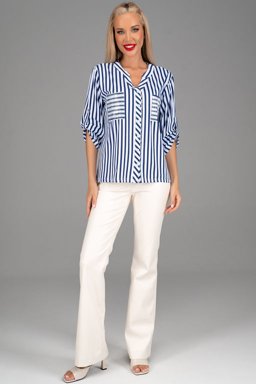 Рубашка Кристэль (полоска/стразы) - Эльза фото 4