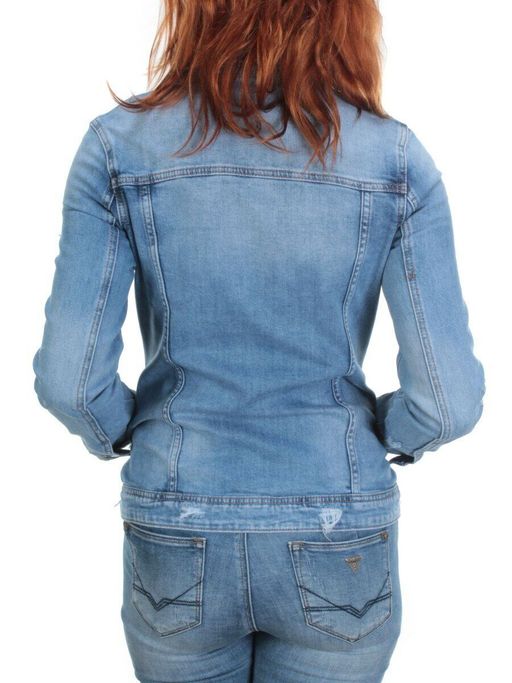 TB105 BLUE Куртка джинсовая женская (95% хлопок, 5% стрейч) - Fashion фото 7
