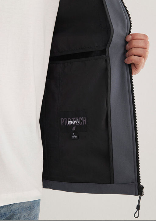 Kapusonlu Lacivert Ceket - Mavi фото 10