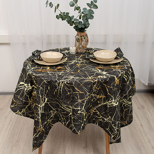 Скатерть декоративная Радушная хозяйка (Традиция) 145х145, рогожка, 100 % хлопок, Мрамор 145х145  фото 4