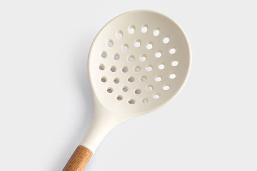 Шумовка, 33 см, силикон/дерево, молочный, Wenge - Anna lafarg фото 4