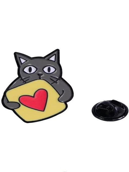 Значок металлический iLikeGift "The romantic cat"