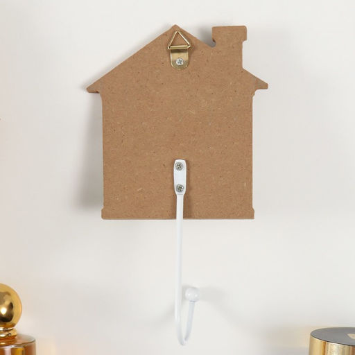 Настенный крючок декоративный «Дом там, где тебя ждут», дерево, 10×11 см