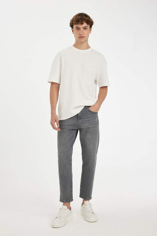 Узкие укороченные джинсовые брюки с нормальной талией и узкими штанинами - Defacto фото 2