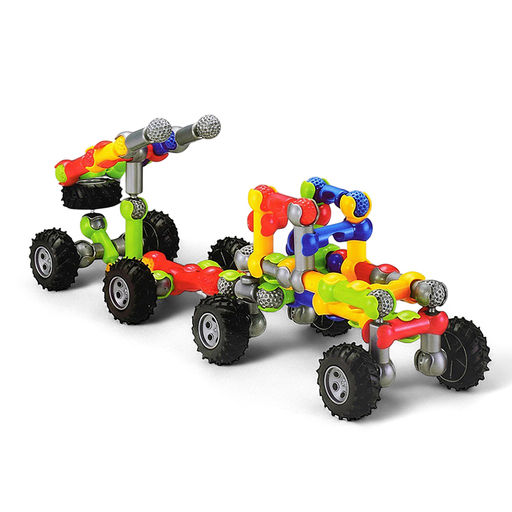 Конструктор "Машина с пушкой" (62 дет.) в коробке