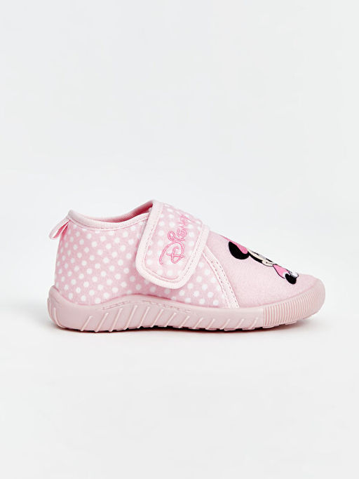 Minnie Mouse Bask?l? K?z ?ocuk Ev Ayakkab?s?