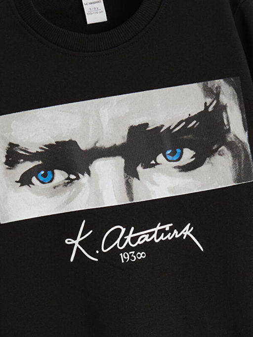 Atat?rk Bask?l? Erkek ?ocuk Sweatshirt