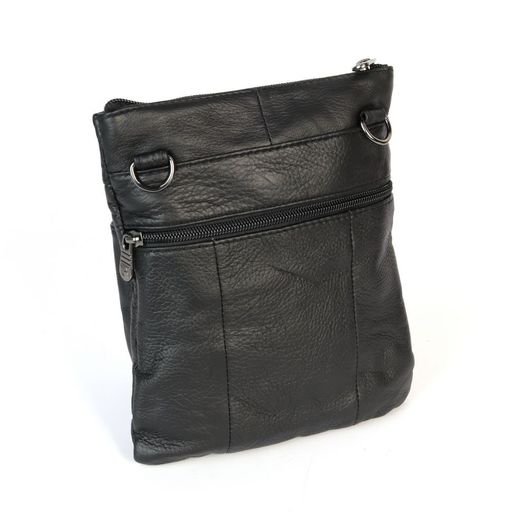 Мужская кожаная сумка F1103 Блек - Dff фото 3