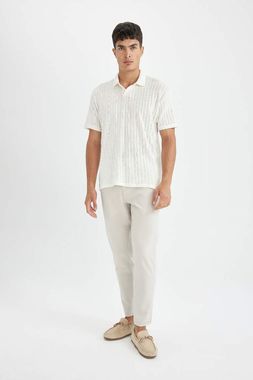 Regular Fit K?sa Kollu Triko Polo Tisort - Defacto фото 4