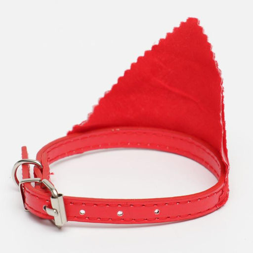 Ошейник с косынкой 32 х 1 см, ОШ 22-28, красный - Пижон фото 3