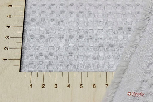 Вафельное премиум-полотно Italy цв.Жемчужно-серый, ш.1.5м, хлопок-100%, 240гр/м.кв - Купава фото 2