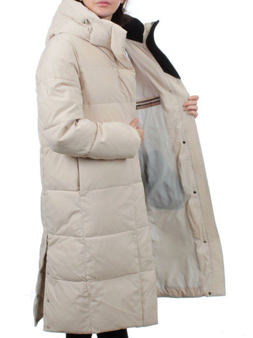 56016 BEIGE Пальто зимнее женское (холлофайбер 150 гр.) - Fashion фото 7
